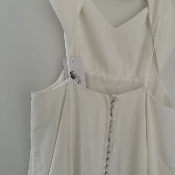 Reformation Astor A-line Maxi Dress Sz 8 Ivory Silk Chest and Back Cut-out - Picture 15 of 15
